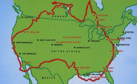 Australia compared to the USA land area