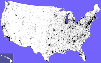 American population density